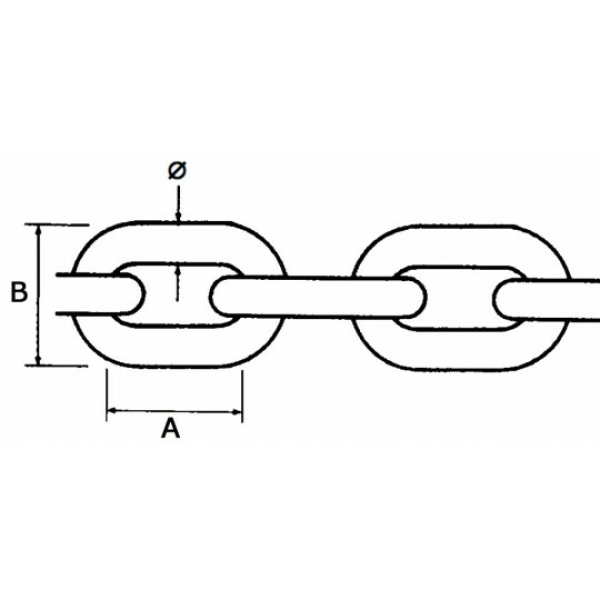 Catena Calibrata Zincata Ø 6 - Promarine